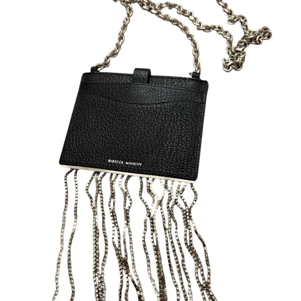 Minkoff Large Leather Card Case On Chain. The perfect way to glam up MSRP $98